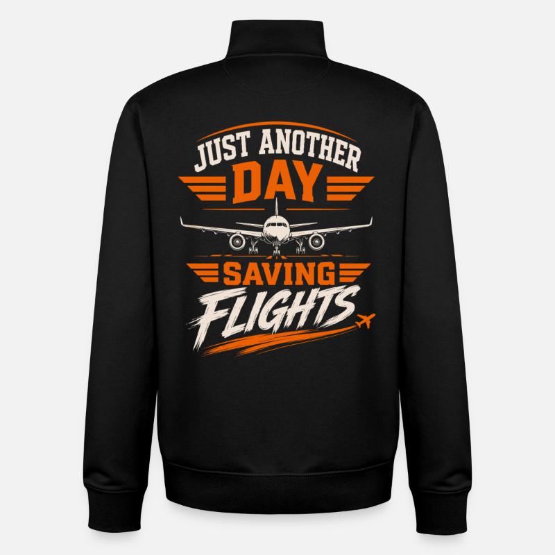 Luftfahrt Technik Wartung Flugzeug Profi - Unisex Organic Zip Sweatshirt von Stanley/Stella - Schwarz