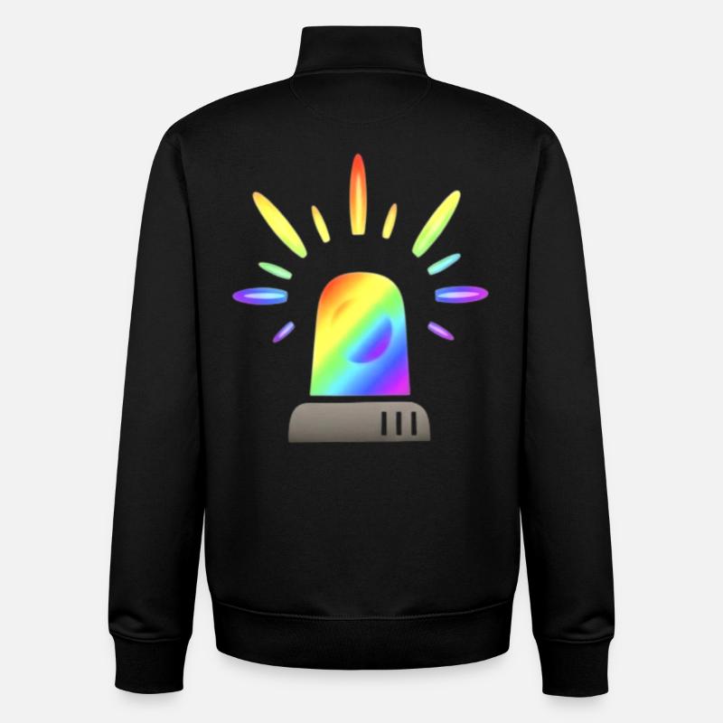 Regenbogen Sirene Warnleuchte - Unisex Organic Zip Sweatshirt von Stanley/Stella - Schwarz
