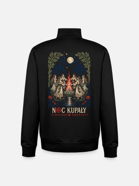 Noc Kupaly Fire Dance - Unisex Organic Zip Sweatshirt by Stanley/Stella - black
