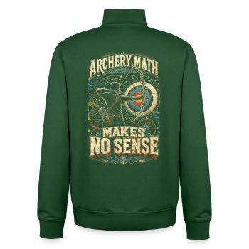 Archery Archer - Unisex Organic Zip Sweatshirt by Stanley/Stella - bottle green - Back - AI Model Male 185 dark (185cm)
