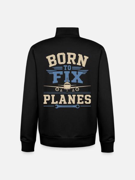 Aeronautical Engineer Aircraft Technology Maintenance - Unisex Organic Zip Sweatshirt by Stanley/Stella - black