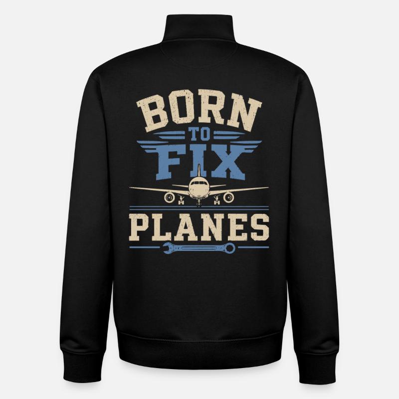 Luftfahrt Ingenieur Flugzeugtechnik Wartung - Unisex Organic Zip Sweatshirt von Stanley/Stella - Schwarz