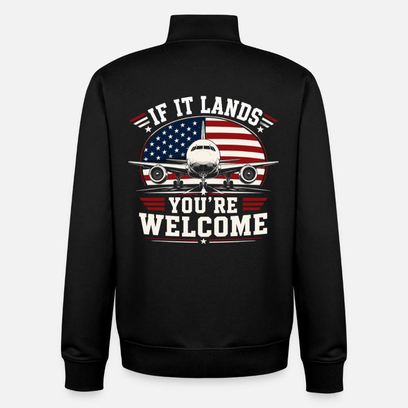 Luftfahrt Techniker Flugzeug Wartung - Unisex Organic Zip Sweatshirt von Stanley/Stella - Schwarz