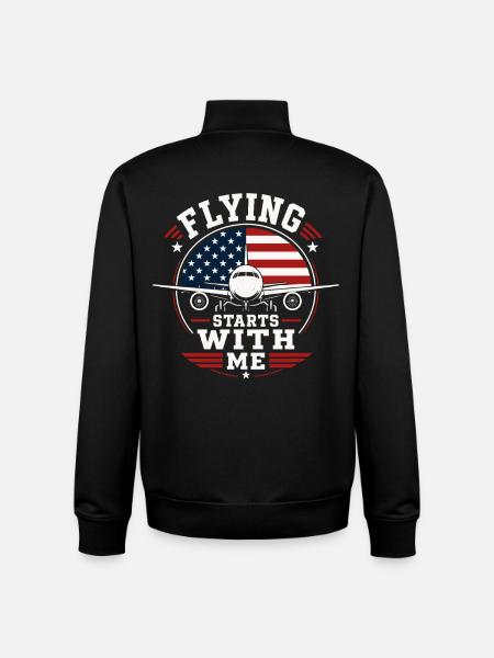 Aircraft Mechanics Aviation Technology - Unisex Organic Zip Sweatshirt by Stanley/Stella - black
