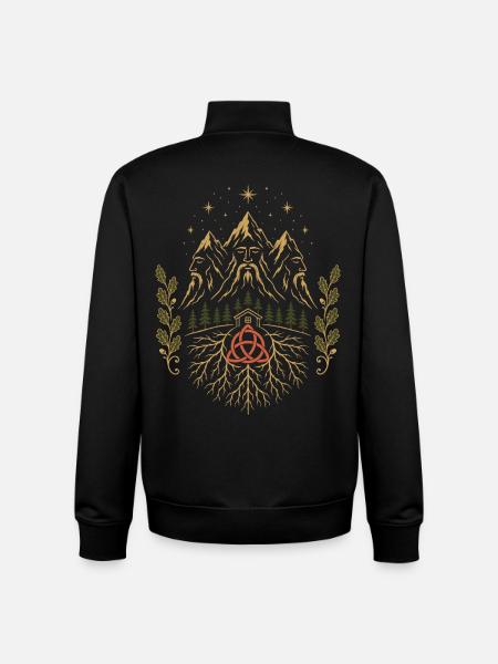 Triglav Mountain Roots - Unisex Organic Zip Sweatshirt by Stanley/Stella - black