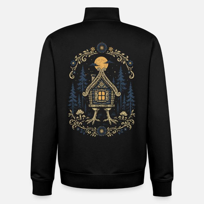 Baba Yaga Hütte - Unisex Organic Zip Sweatshirt von Stanley/Stella - Schwarz
