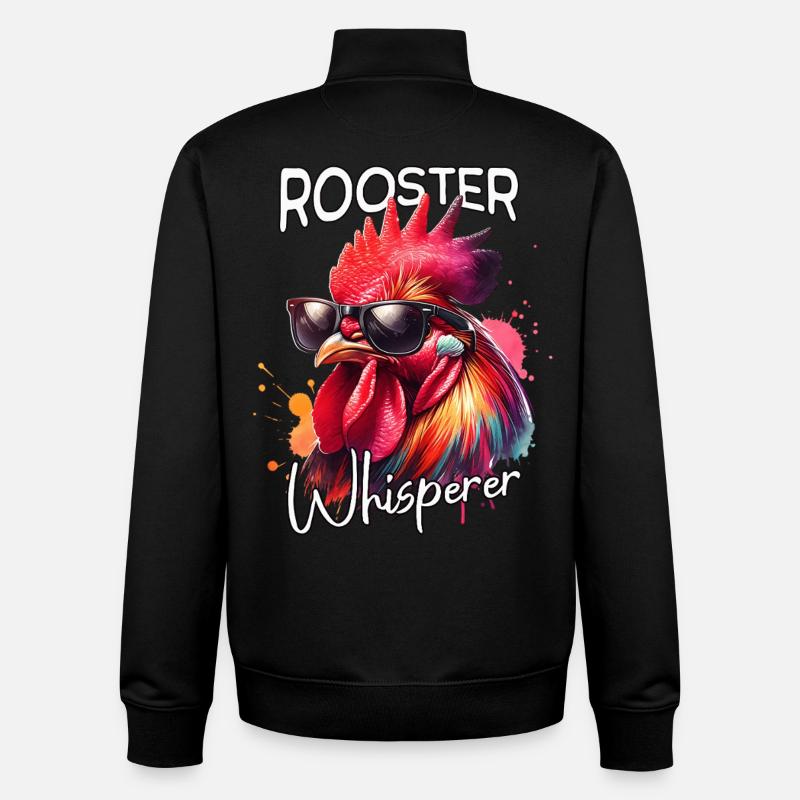 Le Murmureur de Coq - Sweat zippé unisexe en coton bio Stanley/Stella - noir