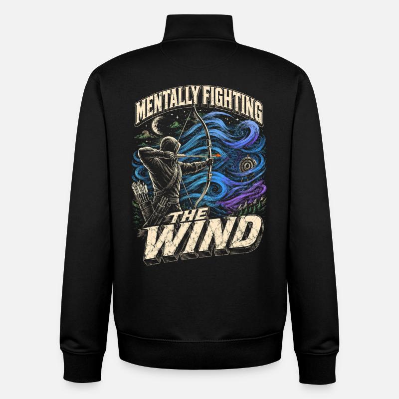 Archery Archer - Unisex Organic Zip Sweatshirt by Stanley/Stella - black