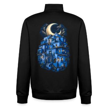 Marokkaner Marokko Marokkanisch Marokkanerin - Unisex Organic Zip Sweatshirt von Stanley/Stella - Schwarz - Hinten - AI Model Male 185 light (185cm)