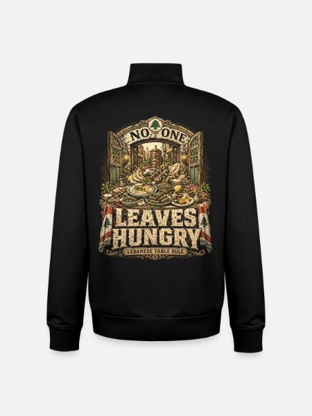 Libanon Libanese No One Leaves Hungry - Unisex Organic Zip Sweatshirt von Stanley/Stella - Schwarz