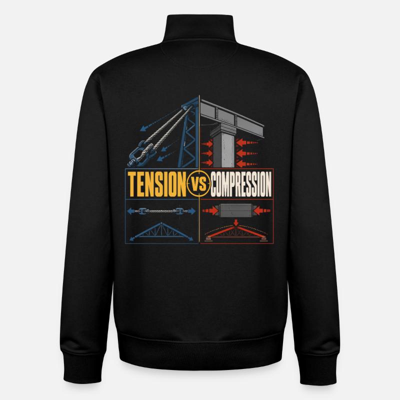 Bridge Engineer Civil Engineering - Unisex Organic Zip Sweatshirt by Stanley/Stella - black