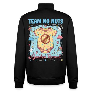 Gender Reveal Team No Nuts Babyparty Mama Papa - Unisex Organic Zip Sweatshirt von Stanley/Stella - Schwarz - Hinten - AI Model Male 185 light (185cm)