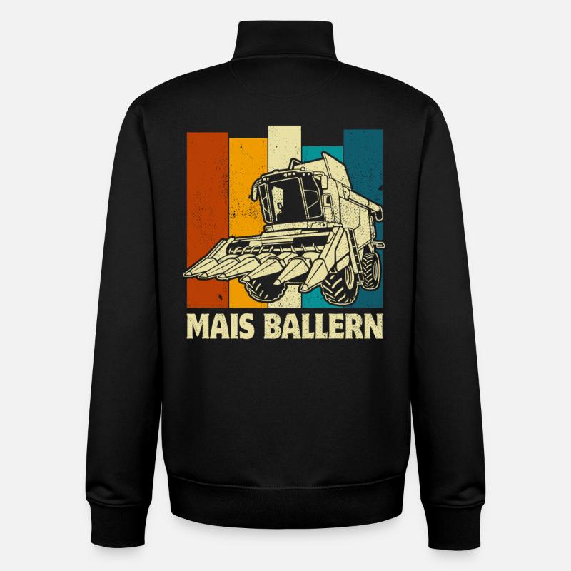 Mais | Maisernte | Maiskolben - Unisex Organic Zip Sweatshirt von Stanley/Stella - Schwarz
