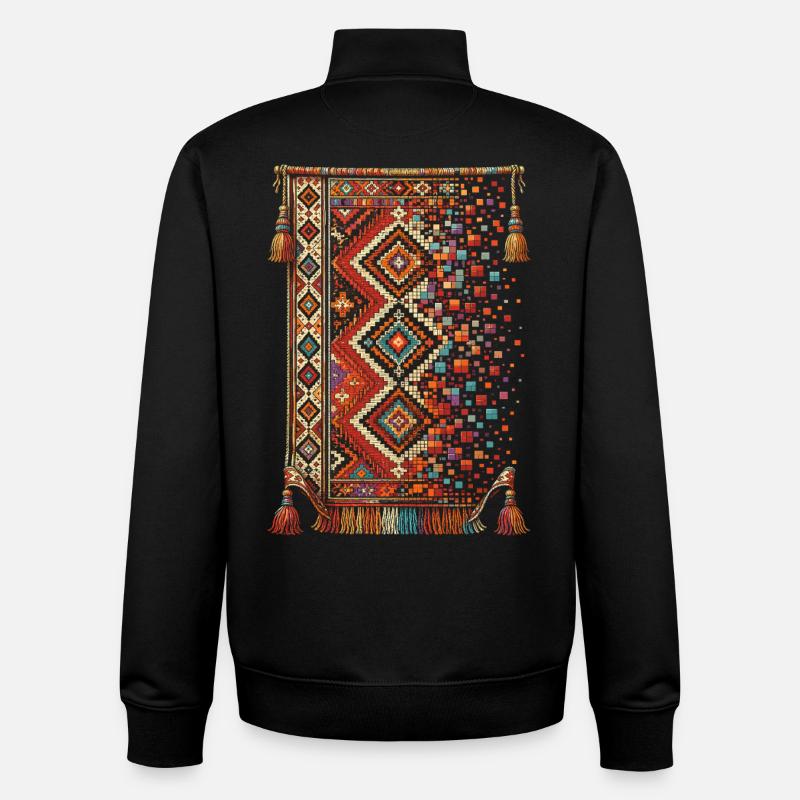 Marocain Marocain Marocain - Sweat zippé unisexe en coton bio Stanley/Stella - noir