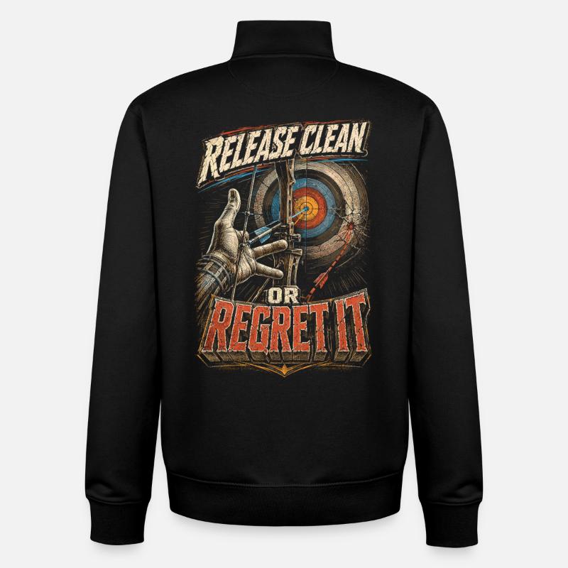 Archery Archer - Unisex Organic Zip Sweatshirt by Stanley/Stella - black