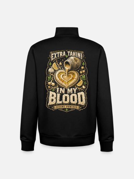 Liban Libanais Extra Tahini - Sweat zippé unisexe en coton bio Stanley/Stella - noir