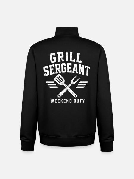 Grill Sergeant BBQ Shirt - Unisex Organic Zip Sweatshirt by Stanley/Stella - black