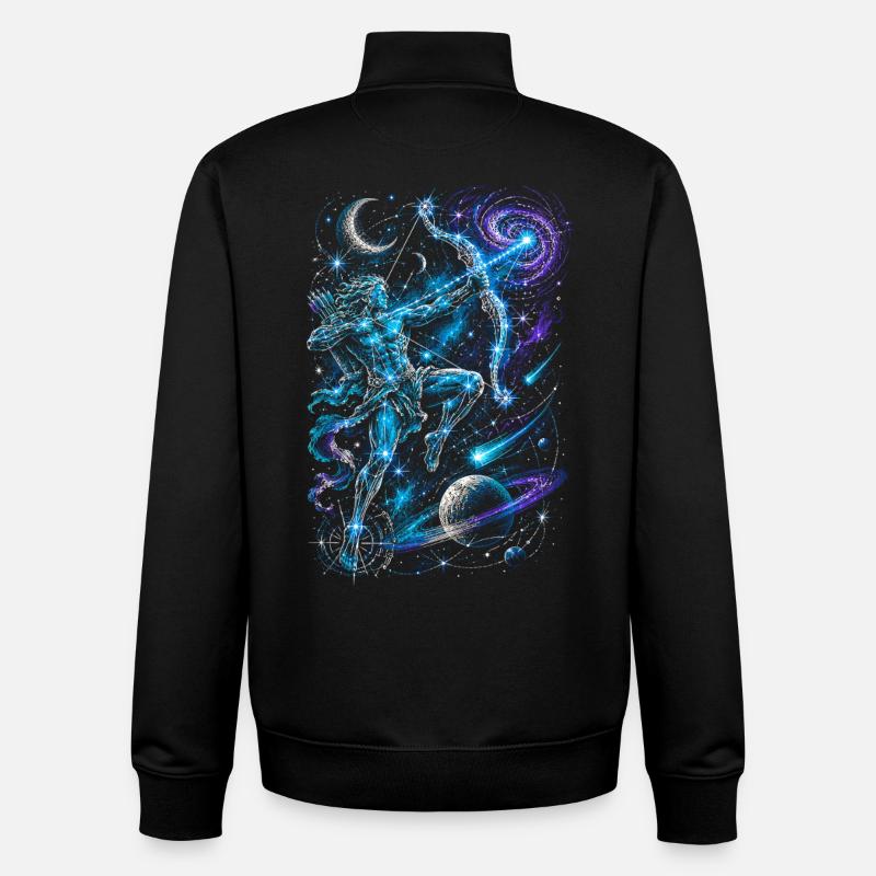 Archery Archer Constellation - Unisex Organic Zip Sweatshirt by Stanley/Stella - black