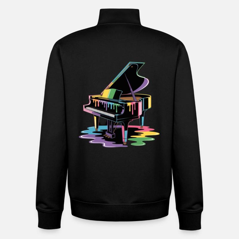 piano - Unisex Organic Zip Sweatshirt by Stanley/Stella - black