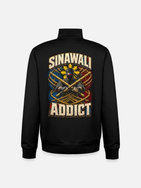 Escrima Arnis Martial Arts Sinawali - Unisex Organic Zip Sweatshirt by Stanley/Stella - black