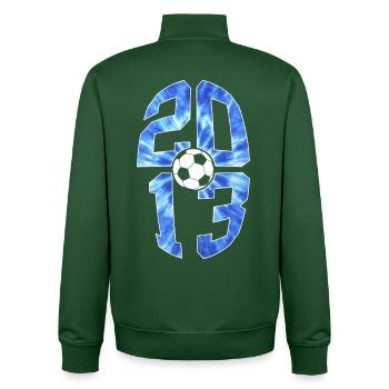 13 JAHRE JAHRGANG 2013 FUßBALL 13. GEBURTSTAG - Unisex Organic Zip Sweatshirt von Stanley/Stella - Flaschengrün - Hinten - AI Model Male 185 dark (185cm)