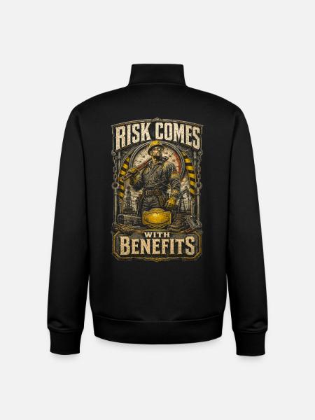 Bohrinsel Ölplattformarbeiter - Unisex Organic Zip Sweatshirt von Stanley/Stella - Schwarz