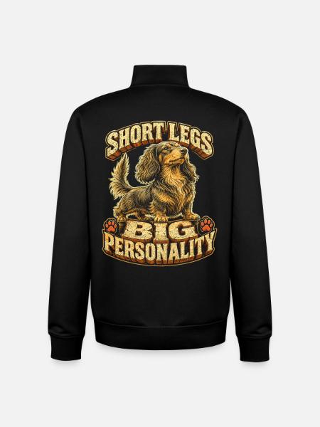 Dachshund, wire-haired dachshund, long-haired dachshund - Unisex Organic Zip Sweatshirt by Stanley/Stella - black