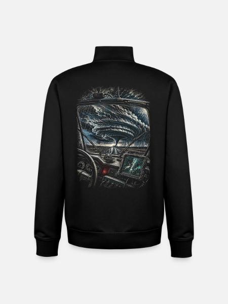 Storm Chaser Meteorologist - Unisex Organic Zip Sweatshirt by Stanley/Stella - black