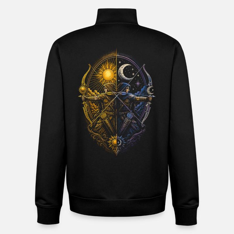 Archery Archer - Unisex Organic Zip Sweatshirt by Stanley/Stella - black