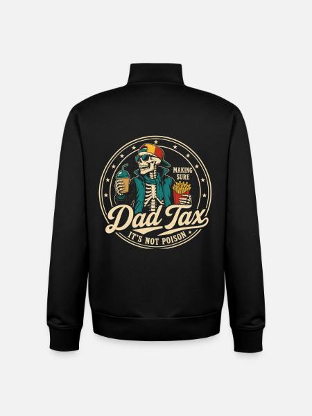 Papa-Steuer-Retro-Snack-Abzeichen - Unisex Organic Zip Sweatshirt von Stanley/Stella - Schwarz