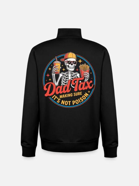 Papa-Steuer-Snack-Skelett - Unisex Organic Zip Sweatshirt von Stanley/Stella - Schwarz