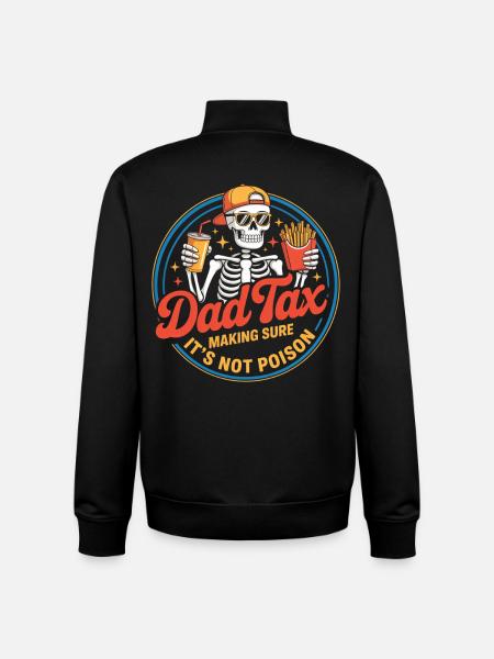 Dad Tax Skeleton Snack Tee - Unisex Organic Zip Sweatshirt by Stanley/Stella - black