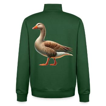Pilgrim Goose - Unisex Organic Zip Sweatshirt by Stanley/Stella - bottle green - Back - AI Model Male 185 dark (185cm)