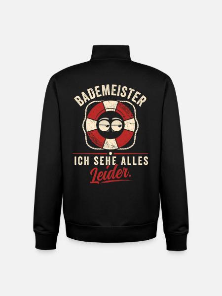 Ich sehe alles. Leider. - Unisex Organic Zip Sweatshirt von Stanley/Stella - Schwarz