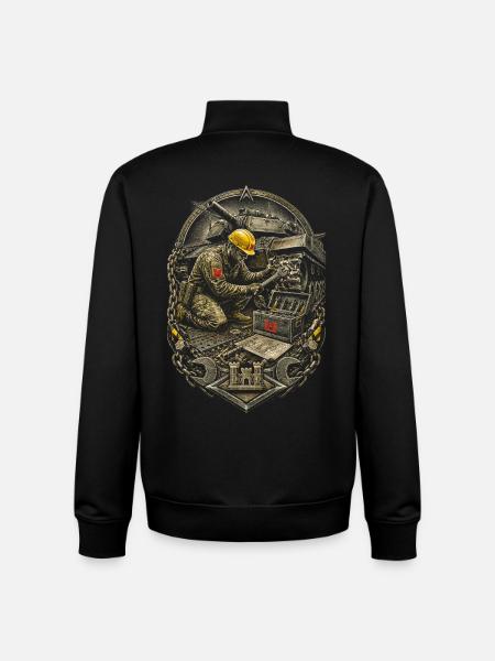 Militärmechaniker - Unisex Organic Zip Sweatshirt von Stanley/Stella - Schwarz