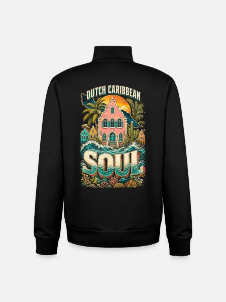Curacao Dutch Caribbean Soul - Unisex Organic Zip Sweatshirt von Stanley/Stella - Schwarz