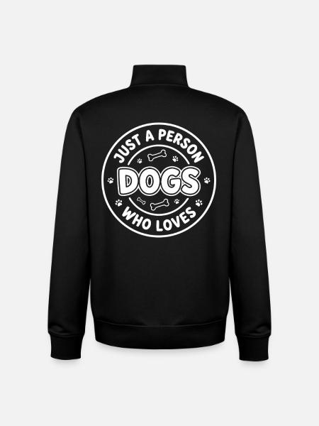 Dog Lover Saying - Unisex Organic Zip Sweatshirt by Stanley/Stella - black