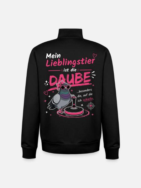 Stockschießen Taube witziger Spruch - Unisex Organic Zip Sweatshirt von Stanley/Stella - Schwarz