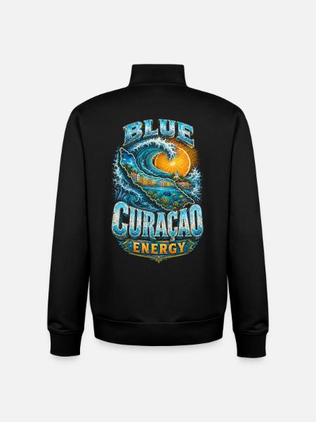 Curacao Energy - Sweat zippé unisexe en coton bio Stanley/Stella - noir