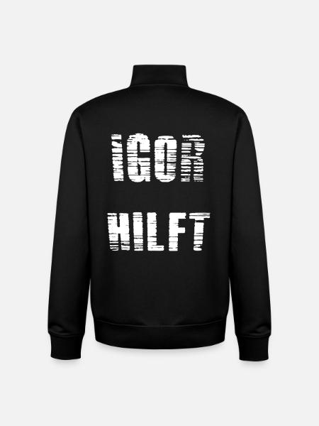 Igor helps - Unisex Organic Zip Sweatshirt by Stanley/Stella - black