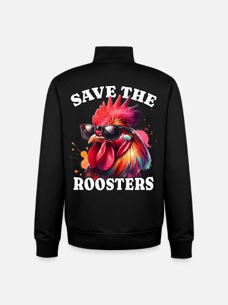 Hahn Save Rooster - Unisex Organic Zip Sweatshirt by Stanley/Stella - black