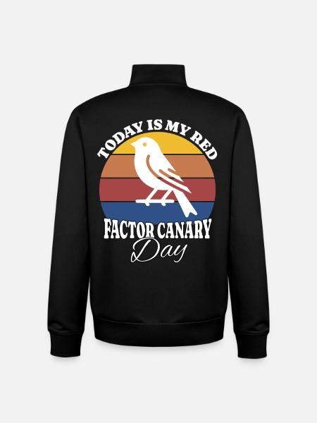 Roter Kanarienvogel Red Factor Canary - Unisex Organic Zip Sweatshirt by Stanley/Stella - black