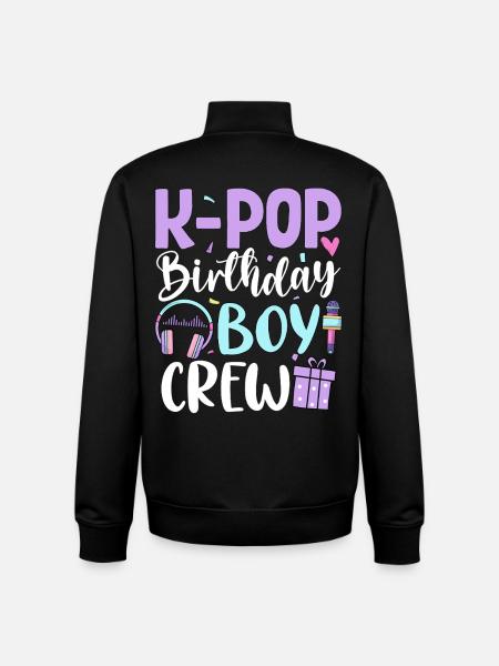 K Pop Birthday Boy Crew - Unisex Organic Zip Sweatshirt by Stanley/Stella - black
