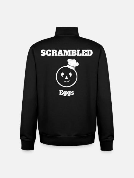 Breakfast Scrambled Eggs Funny Brunch Coffee - Unisex Organic Zip Sweatshirt by Stanley/Stella - black