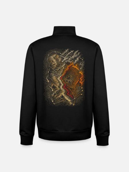 Groupes de pompiers - Sweat zippé unisexe en coton bio Stanley/Stella - noir
