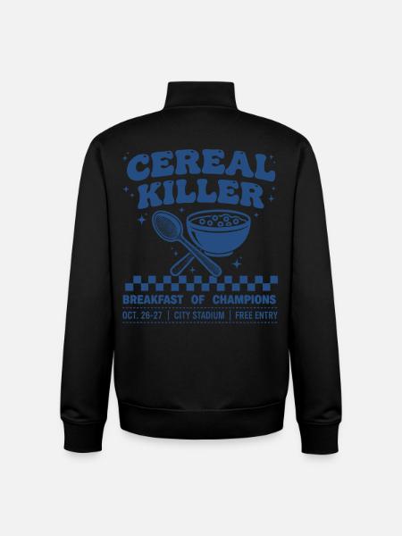 Breakfast Cereal Killer Breakfast Of Champions - Unisex Organic Zip Sweatshirt by Stanley/Stella - black