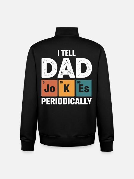 Dad Jokes Periodically - Unisex Organic Zip Sweatshirt by Stanley/Stella - black
