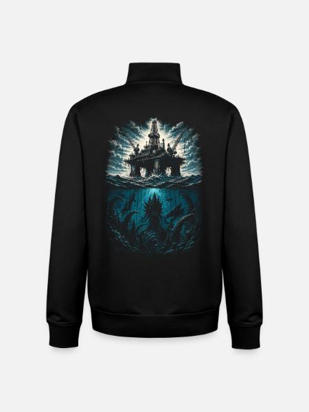 Ouvriers des eaux profondes - Sweat zippé unisexe en coton bio Stanley/Stella - noir