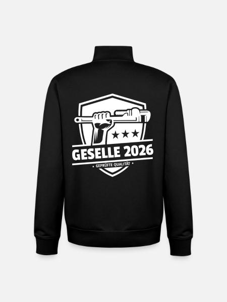Geselle 2026 – Geprüfte Qualität - Unisex Organic Zip Sweatshirt von Stanley/Stella - Schwarz