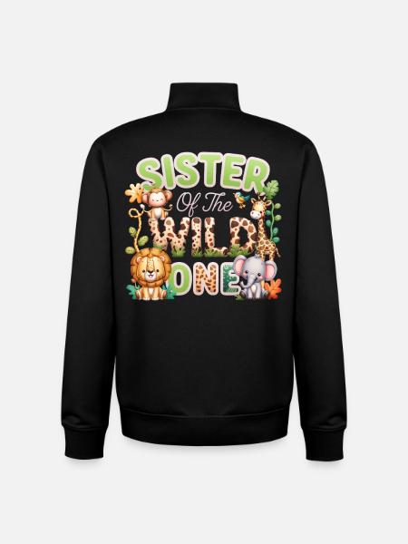 Sœur du Sauvage - Sweat zippé unisexe en coton bio Stanley/Stella - noir
